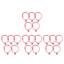 20Pcs Red Handmade Pet Necklaces Adjustable Rope Cat Dog Jewelry