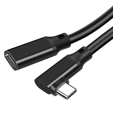 USB-C Verlengkabel 90 Graden Elleboog USB 3.2 Gen2, PD 100W, 20 Gbps Gegevensoverdracht voor Monitorcasting, VR 20CM