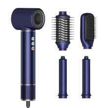 5-in-1 Negative Ion Hair Dryer Hair Dryer Brush Automatic Air Curling Iron Dark  EU Plug