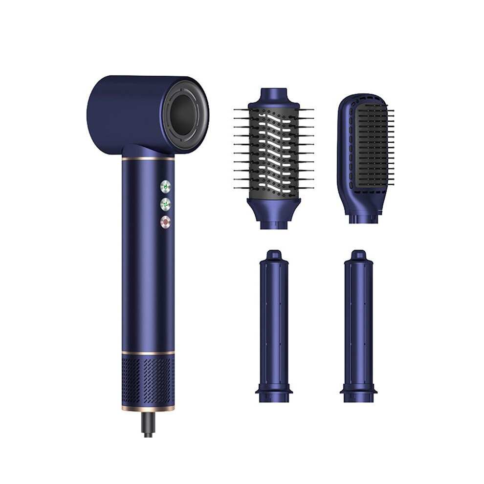 5-in-1 Negative Ion Hair Dryer Hair Dryer Brush Automatic Air Curling Iron Dark  EU Plug