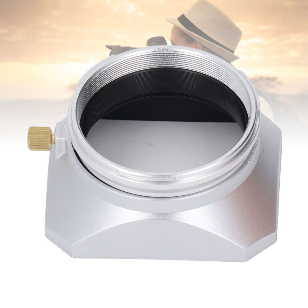 Square Retro Lens Hood For Fujifilm X100 Series, 49Mm Silver 8451386278309