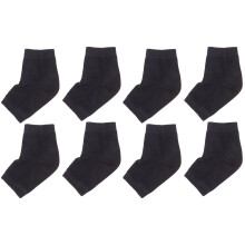 4Paires Gel Talon Noir Douces Anti-Fissures Usage Nocturne