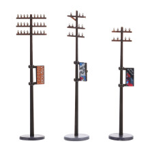 2Ensembles Mini Modèles Poteaux Télégraphiques Plastique