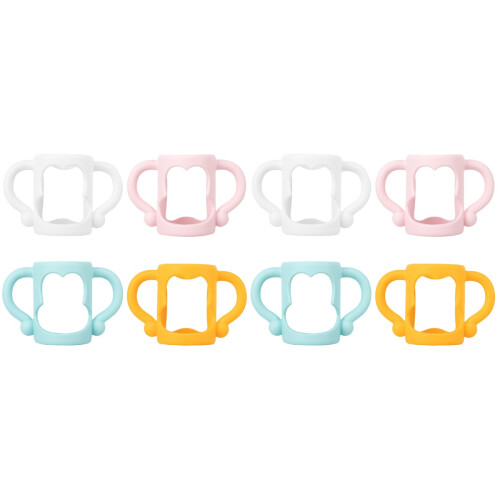 8Pièces Poignées Bébé Silicone Usage Maison Mix