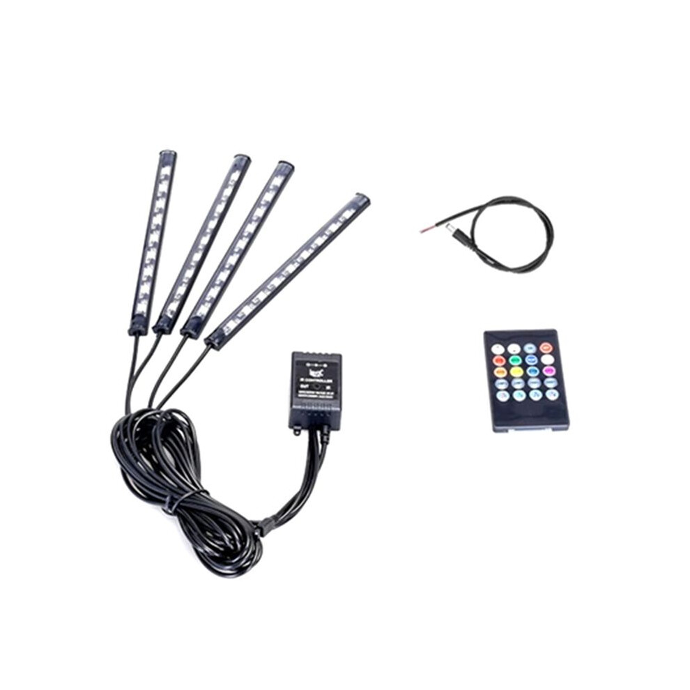 12V Led Multi-Color Atmosphere Sound Control Decorative Neon Lamp For Motorcycle Style: 36Led Remote Light 6031141128241