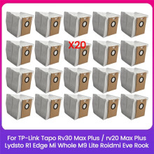 Stofzak voor  Tapo RV30 Max /RV20 Max /Lydsto R1 /MiWhole M9 Lite/ Eve Rook Stofzuigeronderdelen 20 Stuks