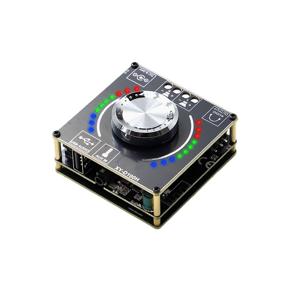 Xy-D100h 9-24V/5A 100W+100W Digital Audio Power Amplifier 5.1 Stereo Aux Usb Sound Card Amplifier Module Light 4712075831163
