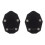 2Pièces Accessoire Aluminium Noir Antidérapant 1