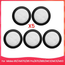 5PCS Vacuum Filter Accessories Fit for Midea B5 VM1712 B5 Pro B7D B8D MC3 MC5 MX3 Mite Remover Accessories Replacement