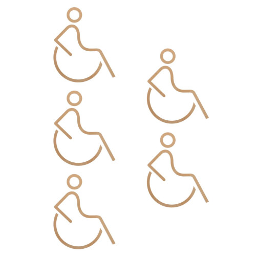 5Pièces Décalcomanies Toilettes Handicap Durable