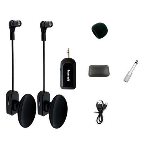 2.4G Wireless Instrument Microphone Receiver with Removable Suction Cup, Speaker Microphone for Musical Instruments