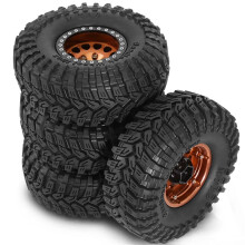 4 Piezas de Neumáticos de Metal Beadlock de 1,9 Pulgadas con Garra para Terreno Fangoso para FCX10 Axial SCX10 Pro SCX10 UTB18 TRX4 Color Cobre