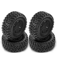 110mm RCCar Rubber Tires Wheel Rim Set for 1/10 Short Course Truck ARRMA SENTON-4X4 550 MEGA/XLH 9125 Slash Redcat/HSP,B