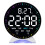 LED Digital Alarm Clock Week Date Second Hand Display Brightness Adjustable 2 Alarms Table Ambient Light 12/24H Clock 1