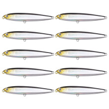 10ST Flytande Penna Havsfiskedrag 10g Z Action Artificiellt Hårt Bete Wobbler Saltvattendrag