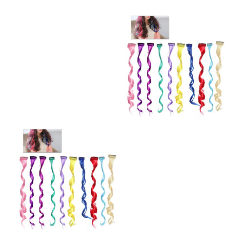 44Pièces Extensions Synthétiques Clip-in Variées 1