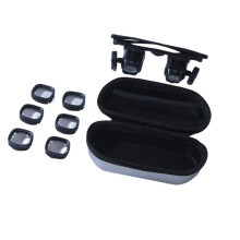 24X Headband Magnifying Glass 2X 6X 10X with 2 Led Light Magnifier for Jewelry Watch Repair Soldering Loupes Glasses