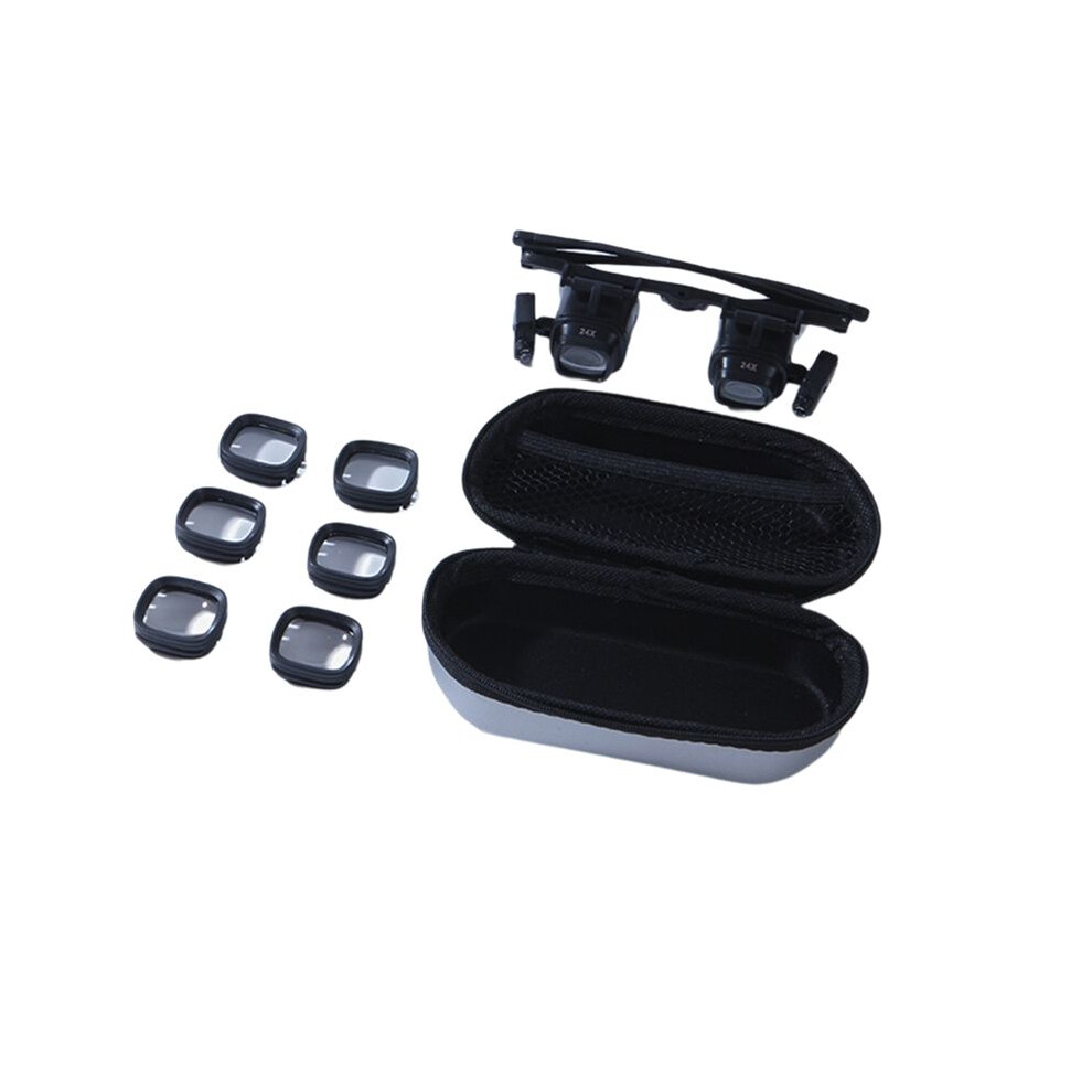 24X Headband Magnifying Glass 2X 6X 10X With 2 Led Light Magnifier For Jewelry Watch Repair Soldering Loupes Glasses 6033723330295