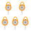 5Pièces Mini Balance Portable Suspendue En ABS Et Acier Multicolore 1