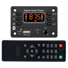 DC12-15V -Verstärkerplatine 2x25W Auto-MP3-Decoderplatine, Audioverstärkermodul mit Mikrofonschnittstelle