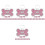 32Pièces Étiquettes Pet Accessoire Rose Os 3