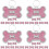 32Pièces Étiquettes Pet Accessoire Rose Os 5