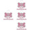 32Pièces Étiquettes Pet Accessoire Rose Os 6
