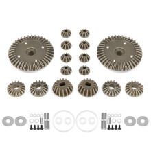 Kit de Engrenagem Diferencial Dianteiro Traseiro RC Car Upgrade 22049 para  39T XV02 TT02 MB01 BT01 XM01 Acessórios de Atualização de Carro RC