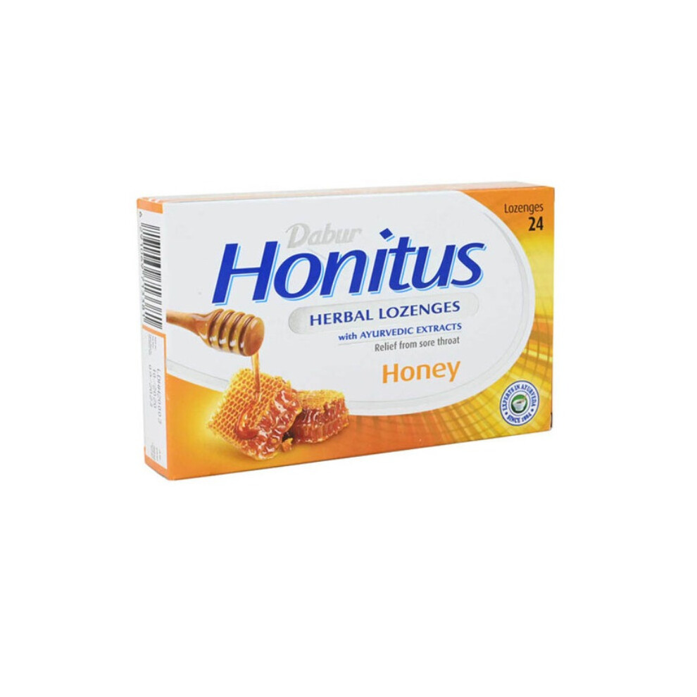Dabur Honitus Herbal Lozenges Ginger 24s | Herbal Relief for Cough & Throat Comfort