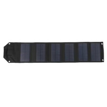 Foldable Solar Panel 5V USB Portable Folding Bag Battery Charger for Phone Outdoor Camping Waterproof Power Bank Black
