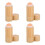 4Pièces Rouleau Absorbant Bambou Naturel Multi 9
