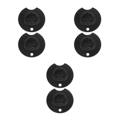 6Pièces Ponçeuse Tête Champignon Aluminium Pour Queue De Billard Noir