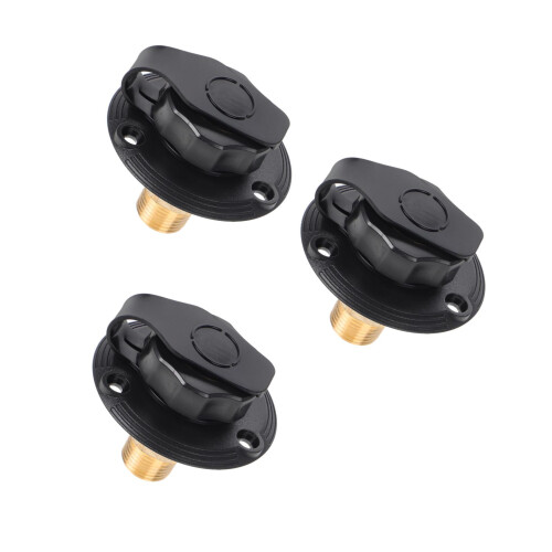 3Ensembles D’eau Camper En ABS Laiton Noir Avec Valve