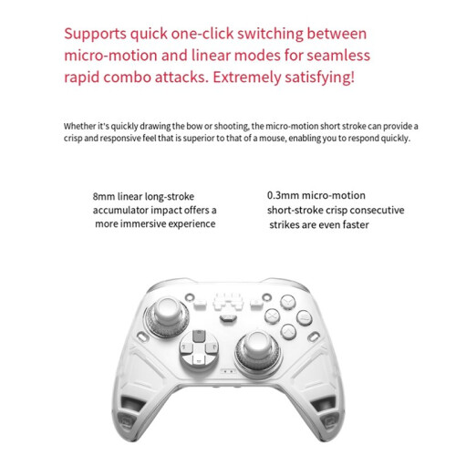 KP70 Wireless Controller with AI Control Adaptive Triggers for  2 Teams PC Mobile Dual Auto-Sense Haptic Feedback 2