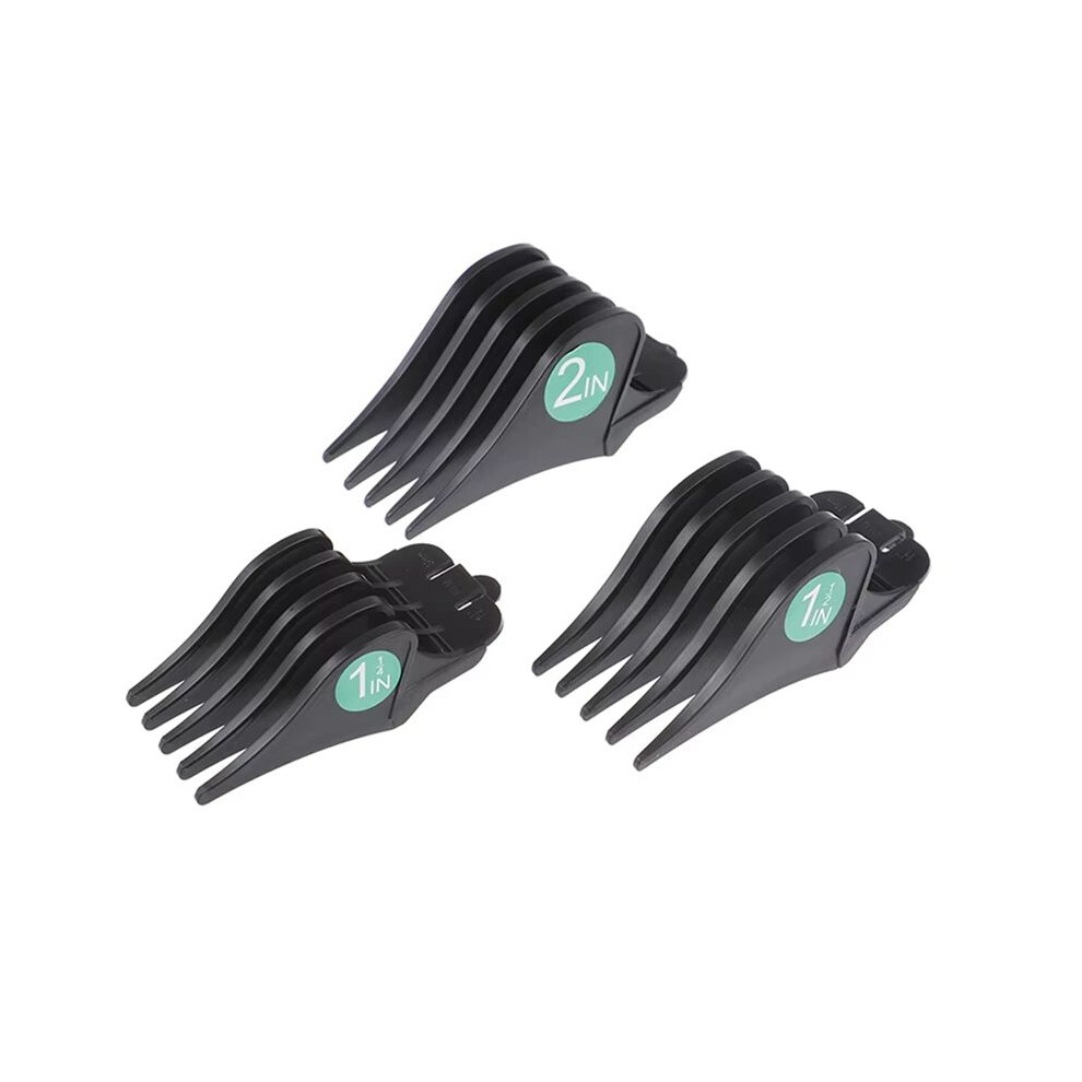 3PCS Professional Clipper Large Size Limit Comb Trimmer Cutting Guide Clipper Attachment Accessories Size 32/38/51mm,A