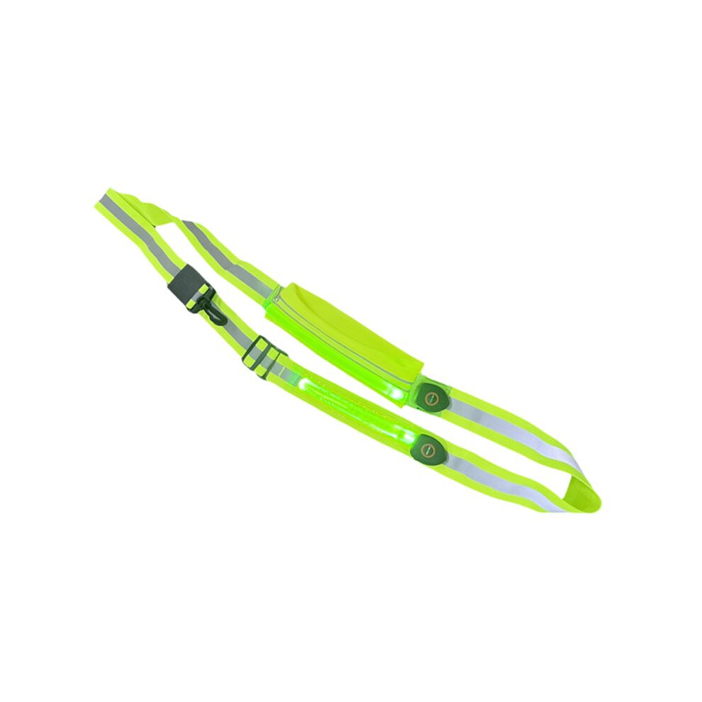 Led Reflective Belt Sash With Phone Holder, High Visibility Reflective Running Gear Rechargeable Safety S Light 6031396536808