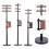 2Ensembles Mini Modèles Poteaux Télégraphiques Plastique 8