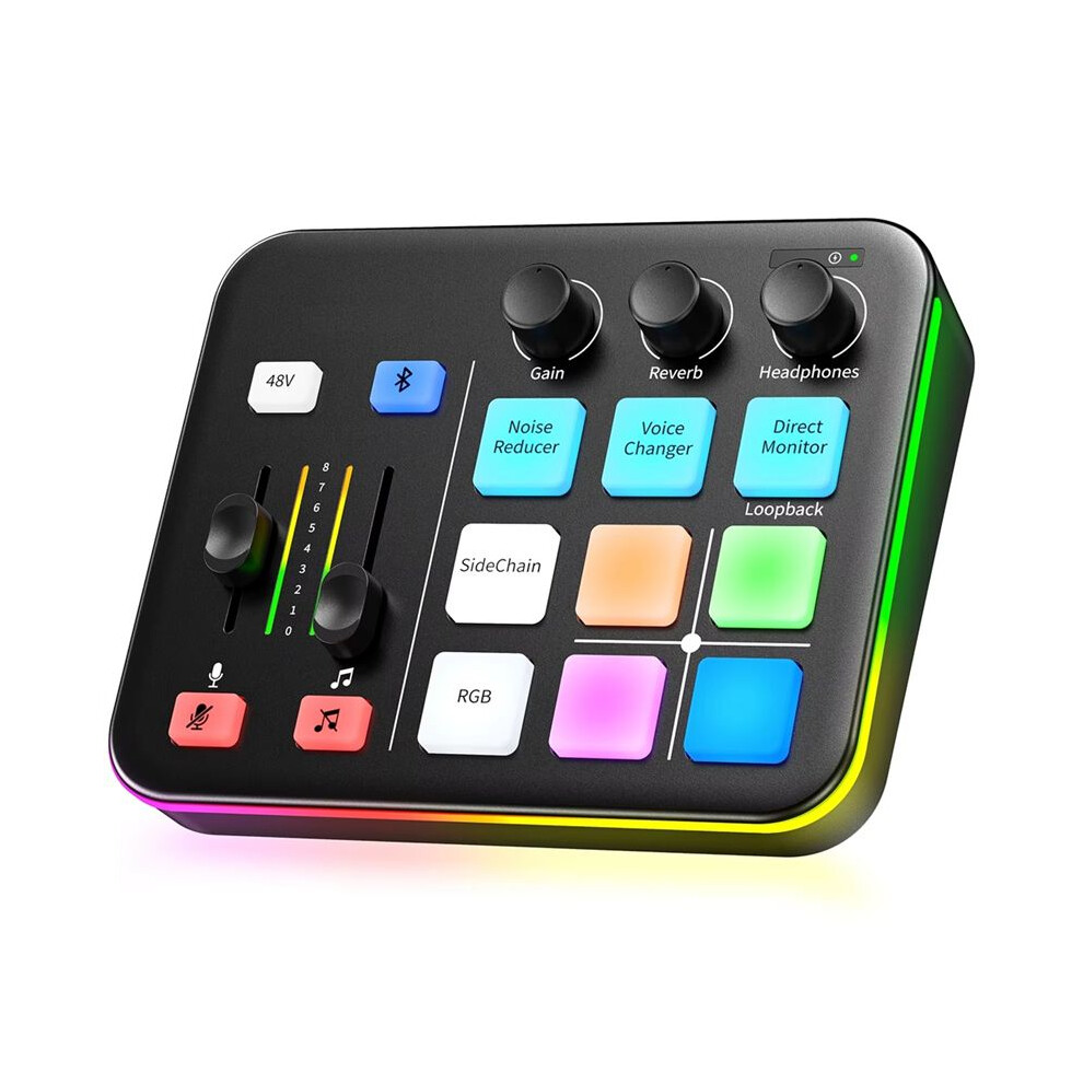 G1 Neo Gaming Audio Mixer,Custom Sound Effects Rgb Streaming With Xlr Microphone Audio Interface,For Game Voice,Podcast 4713004313514