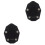 2Pièces Accessoire Aluminium Noir Antidérapant 3