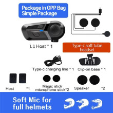 New L1 5.3 Helmet Headset Wireless Hands-Free Call Motorcycle Waterproof Earphone Music Player Speaker Moto