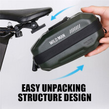 WILD GD700 Vattentät Mountain Bike Tail Bag - EVA Hard Shell Sadelväska för Road Bike & Cykelutrustning Armégrön