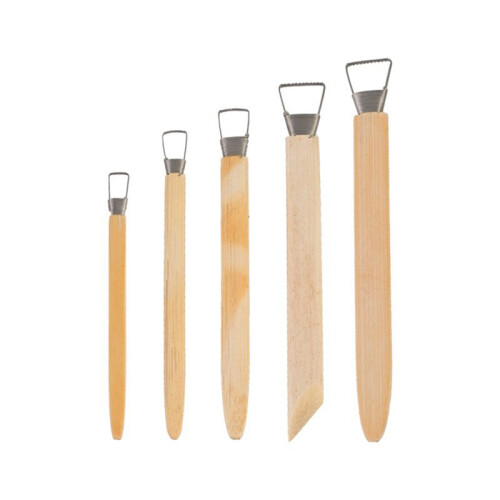 5Pcs/Lot Professional Bamboo Polymer Clay Tools Pottery Ceramic Scraper Modeling Carved Sludge Sculpture Tools 1