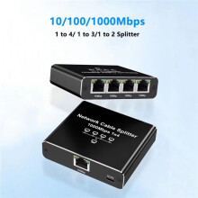 1000Mbps Ethernet Adapter LAN Internet Splitter Cat 6 RJ45 Gigabit für PC Laptop TV Box Router 1 auf 3