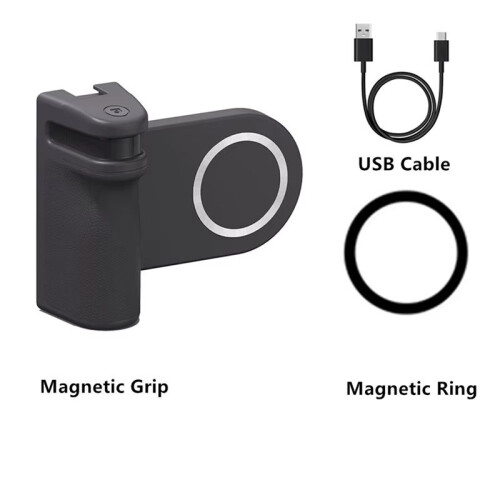 Magnetic Phone Grip with  Remote Shutter,Wireless  Camera Handle Bracket,Self-Timer for Mobile Phone 2