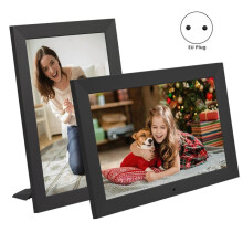 8-Zoll-Bildschirm Digitaler Bilderrahmen LED-Hintergrundbeleuchtung HD IPS 1280 X 800 Elektronisches Album Bild Musik Film Volle Funktion B EU-Stecker
