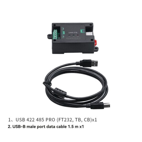 Módulo Conversor de Porta Serial com Trilho Guia DB9 Macho/Interface USB-B U44P-FTB USB 422 485 PRO(FT232,TB, CB) 1