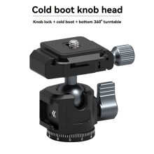 Panoramic Tripod Heads Aluminum Rotating Heads with Cold Shoe Mount Adapter for DSLR, Camera Trip, Phone Mount