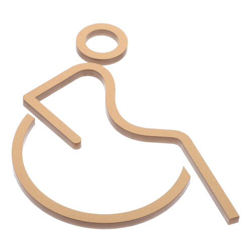 5Pièces Décalcomanies Toilettes Handicap Durable 1