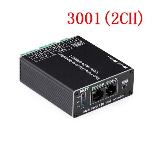 Small 2CH Artnet to SPI Controller, for Madrix , 12 Universe / Channel,  to Control 4080 Pixel with 2CH Output 2