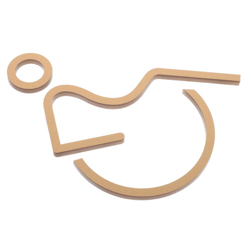 5Pièces Décalcomanies Toilettes Handicap Durable 2